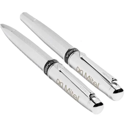 Alex Varga Cygnus Ball Pen & Rollerball Set Branded